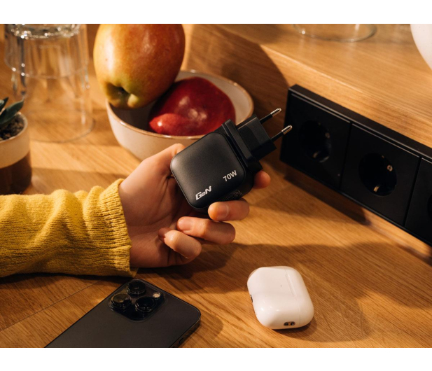 VERBATIM Mini GaN Charger 70W 3 Port US/EU/UK - 1340214 - zdjęcie 5
